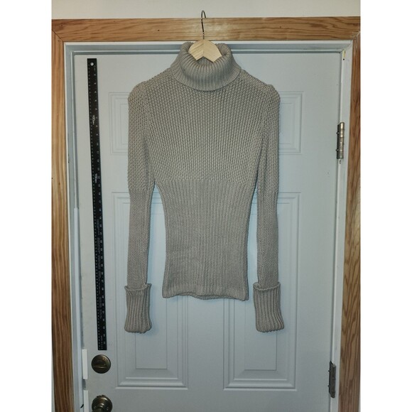 Moda Women’s Turtleneck Ribbed Knit Sweater — Size Small — Taupe/Beige Cozy - Picture 1 of 6